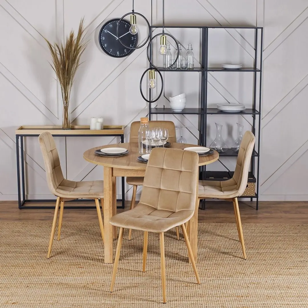 Scaun Mebel Elite Fredy (Beige/Natural Oak)