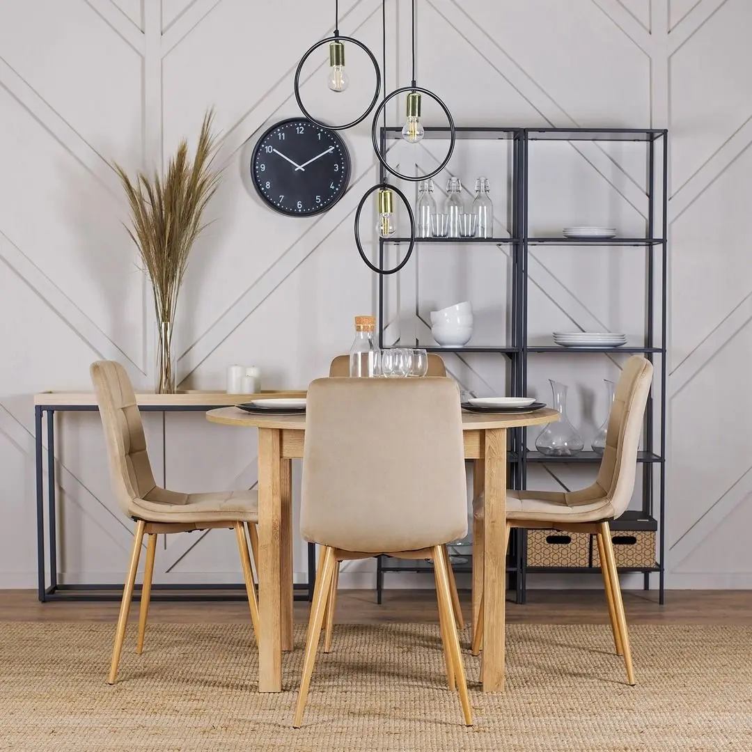 Scaun Mebel Elite Fredy (Beige/Natural Oak)