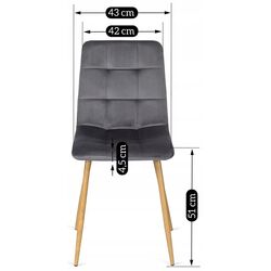 Scaun Mebel Elite Fredy (Grey/Natural Oak) Thumb