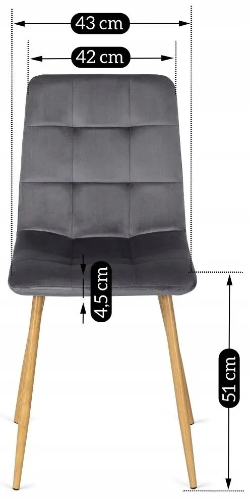 Scaun Mebel Elite Fredy (Grey/Natural Oak)