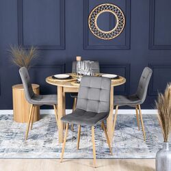 Scaun Mebel Elite Fredy (Grey/Natural Oak) Thumb