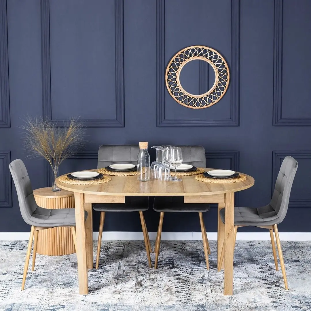 Scaun Mebel Elite Fredy (Grey/Natural Oak)