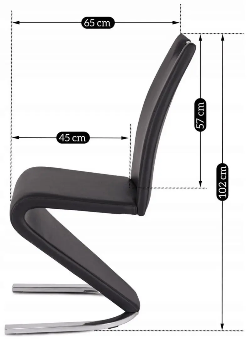 Scaun Mebel Elite Gamis (Black/Chrome) - 2