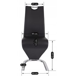 Scaun Mebel Elite Gamis (Black/Chrome) Thumb