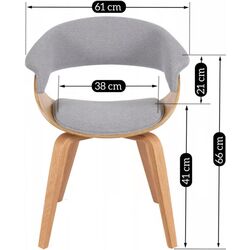 Стул Mebel Elite Gary 2 (Grey/Golden Oak) Thumb