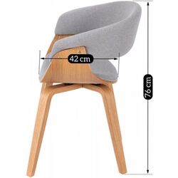 Стул Mebel Elite Gary 2 (Grey/Golden Oak) Thumb