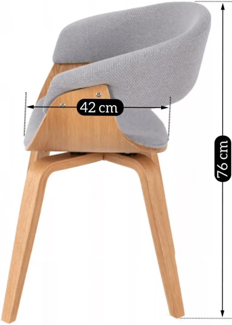 Стул Mebel Elite Gary 2 (Grey/Golden Oak) - 7