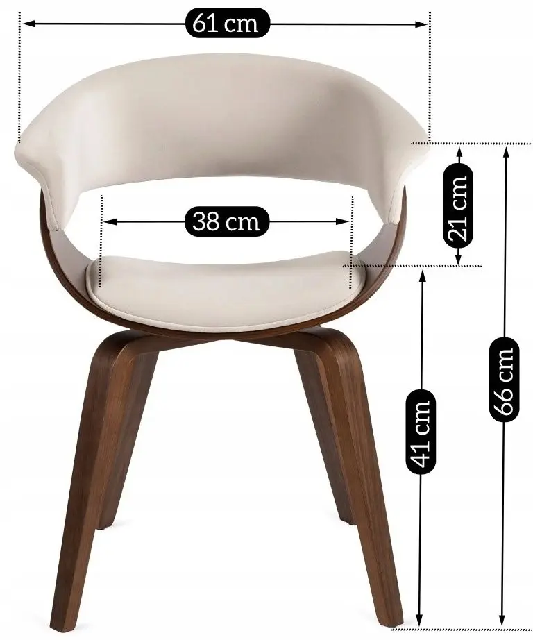 Стул Mebel Elite Gary (Beige/Walnut) - 2