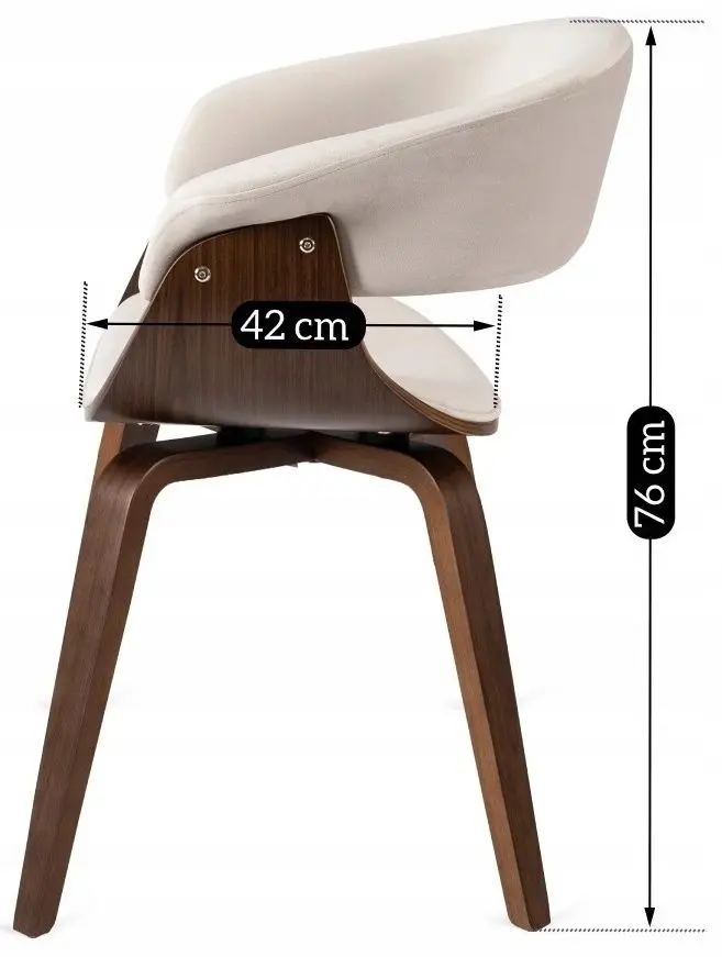Стул Mebel Elite Gary (Beige/Walnut) - 3