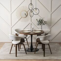 Стул Mebel Elite Gary (Beige/Walnut) Thumb