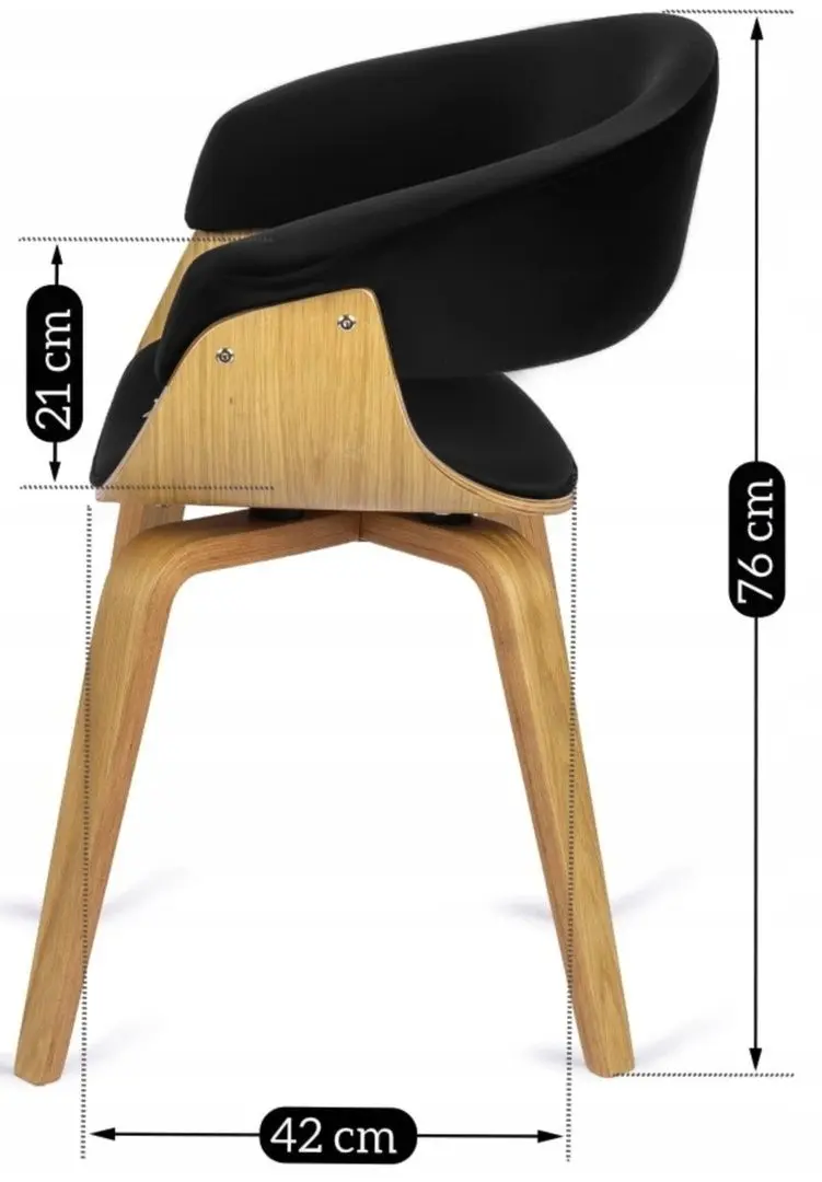 Scaun Mebel Elite Gary (Black/Craft Oak Golden)