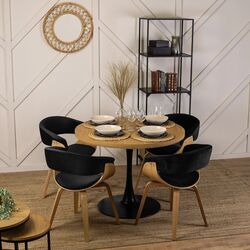 Scaun Mebel Elite Gary (Black/Craft Oak Golden) Thumb