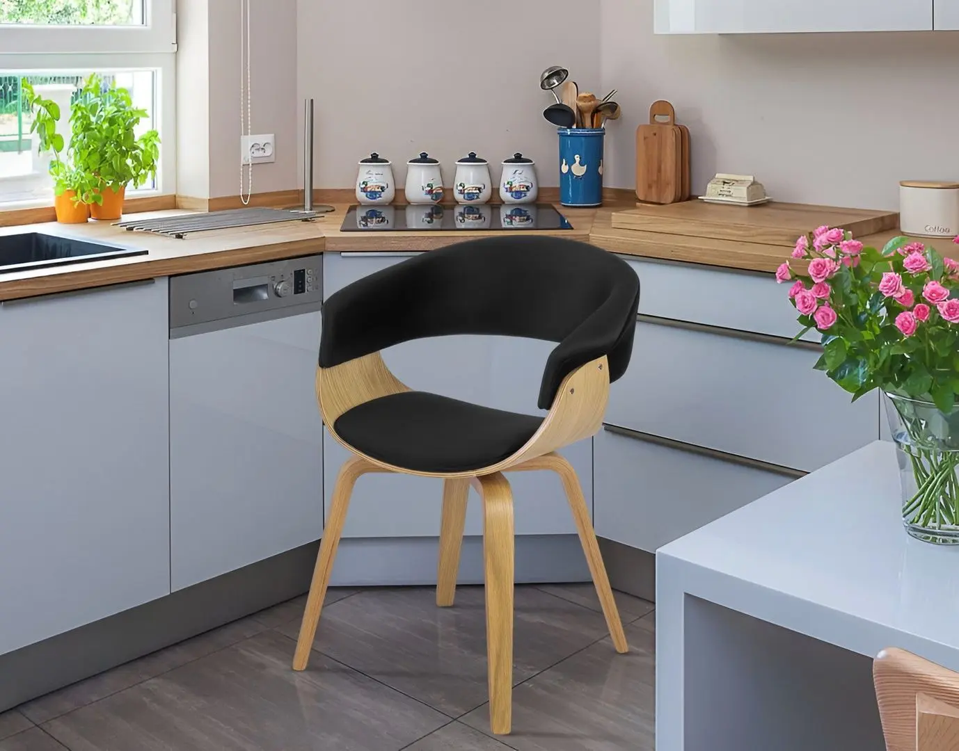 Scaun Mebel Elite Gary (Black/Craft Oak Golden)