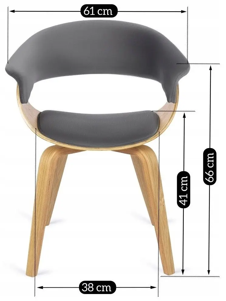 Стул Mebel Elite Gary (Grey/Craft Oak Golden) - 3