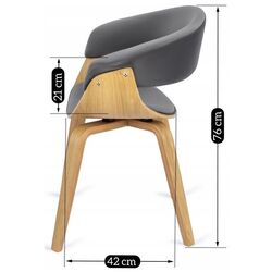 Стул Mebel Elite Gary (Grey/Craft Oak Golden) Thumb