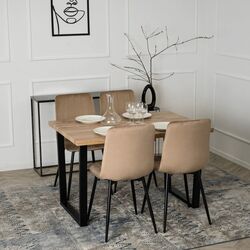 Scaun Mebel Elite Ibis (Beige/Black) Thumb