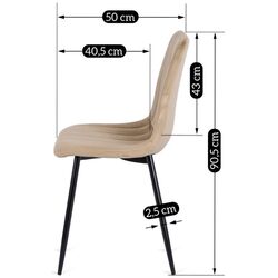 Scaun Mebel Elite Ibis (Beige/Black) Thumb