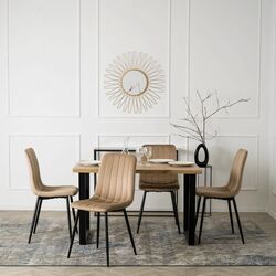 Scaun Mebel Elite Ibis (Beige/Black) Thumb
