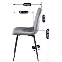 Scaun Mebel Elite Ibis (Grey/Black) Thumb