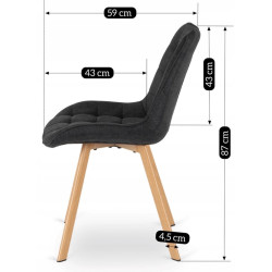 Стул Mebel Elite Kathy (Black/Oak) Thumb