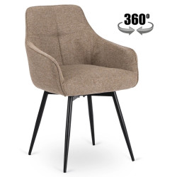 Стул Mebel Elite Larisa (Beige/Black) Thumb