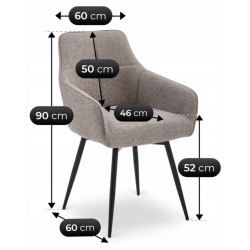 Стул Mebel Elite Larisa (Cappuccino/Black) Thumb