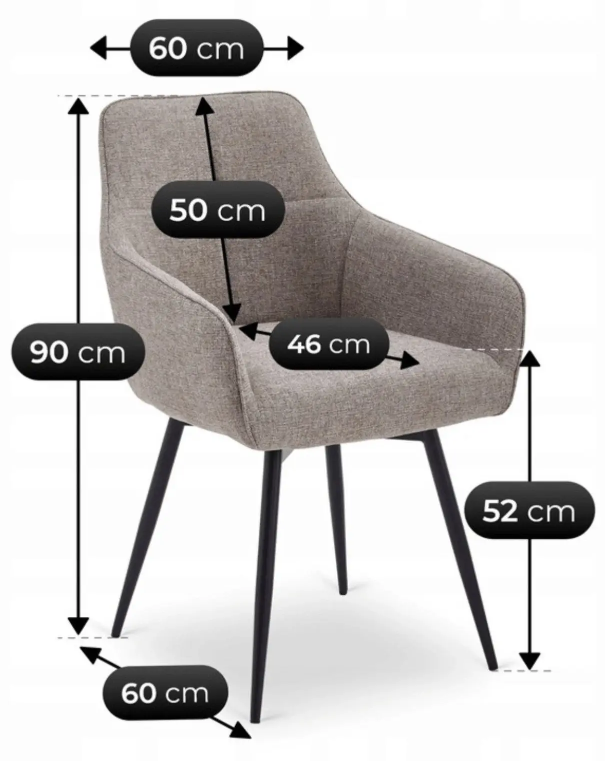 Стул Mebel Elite Larisa (Cappuccino/Black) - 7