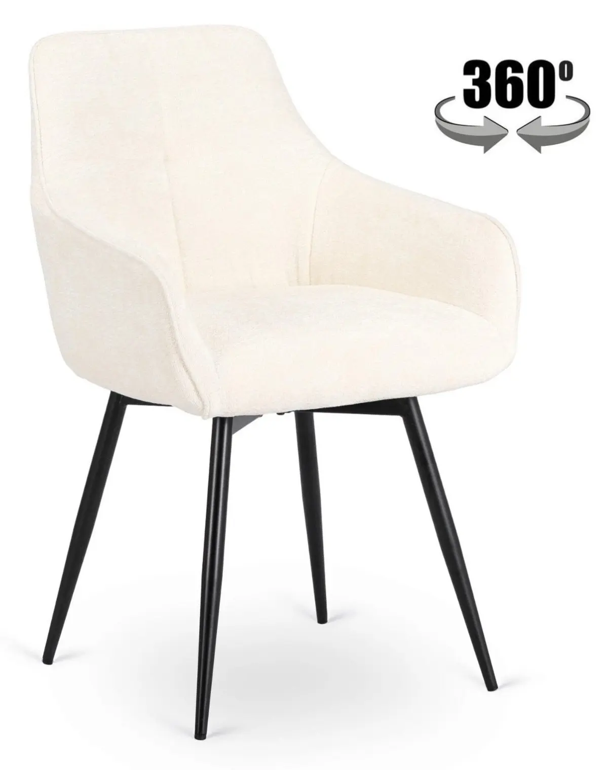 Стул Mebel Elite Larisa (Cream/Black) - 2