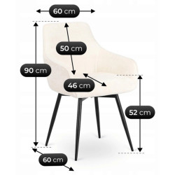 Стул Mebel Elite Larisa (Cream/Black) Thumb