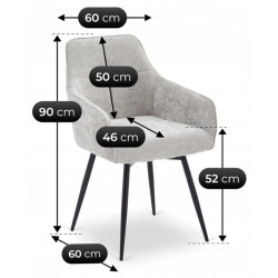 Стул Mebel Elite Larisa (Grey/Black) Thumb