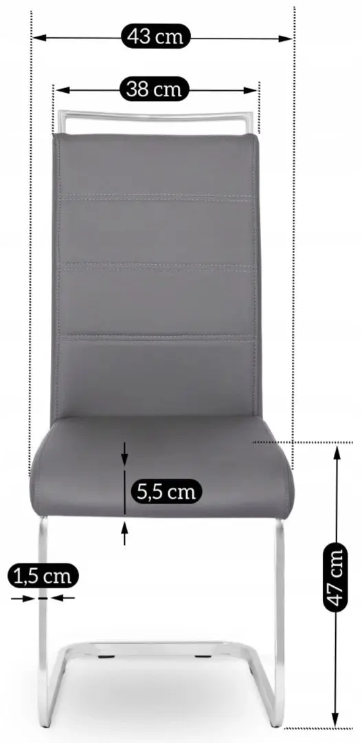 Scaun Mebel Elite Loca (Grey/Silver)