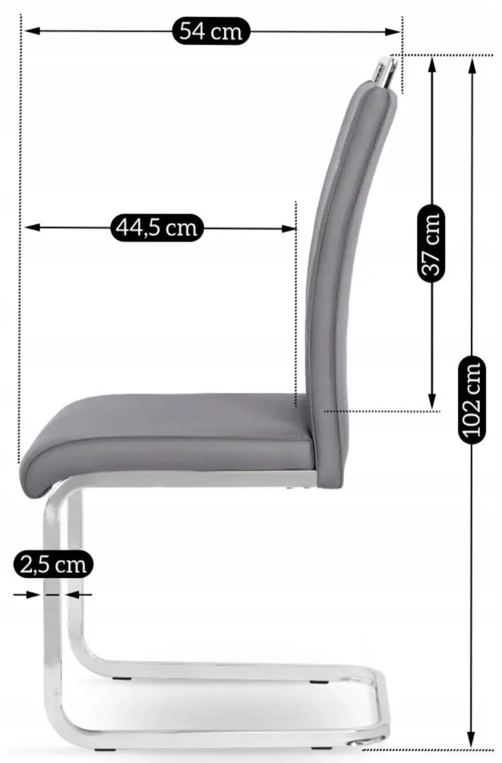 Scaun Mebel Elite Loca (Grey/Silver)