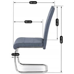 Стул Mebel Elite Lopez (Dark Grey/Silver) Thumb