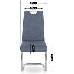 Стул Mebel Elite Lopez (Dark Grey/Silver) Thumb