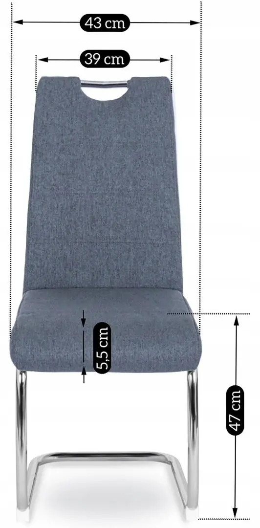 Стул Mebel Elite Lopez (Dark Grey/Silver) - 3