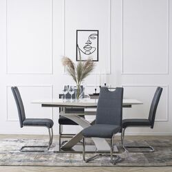 Стул Mebel Elite Lopez (Dark Grey/Silver) Thumb