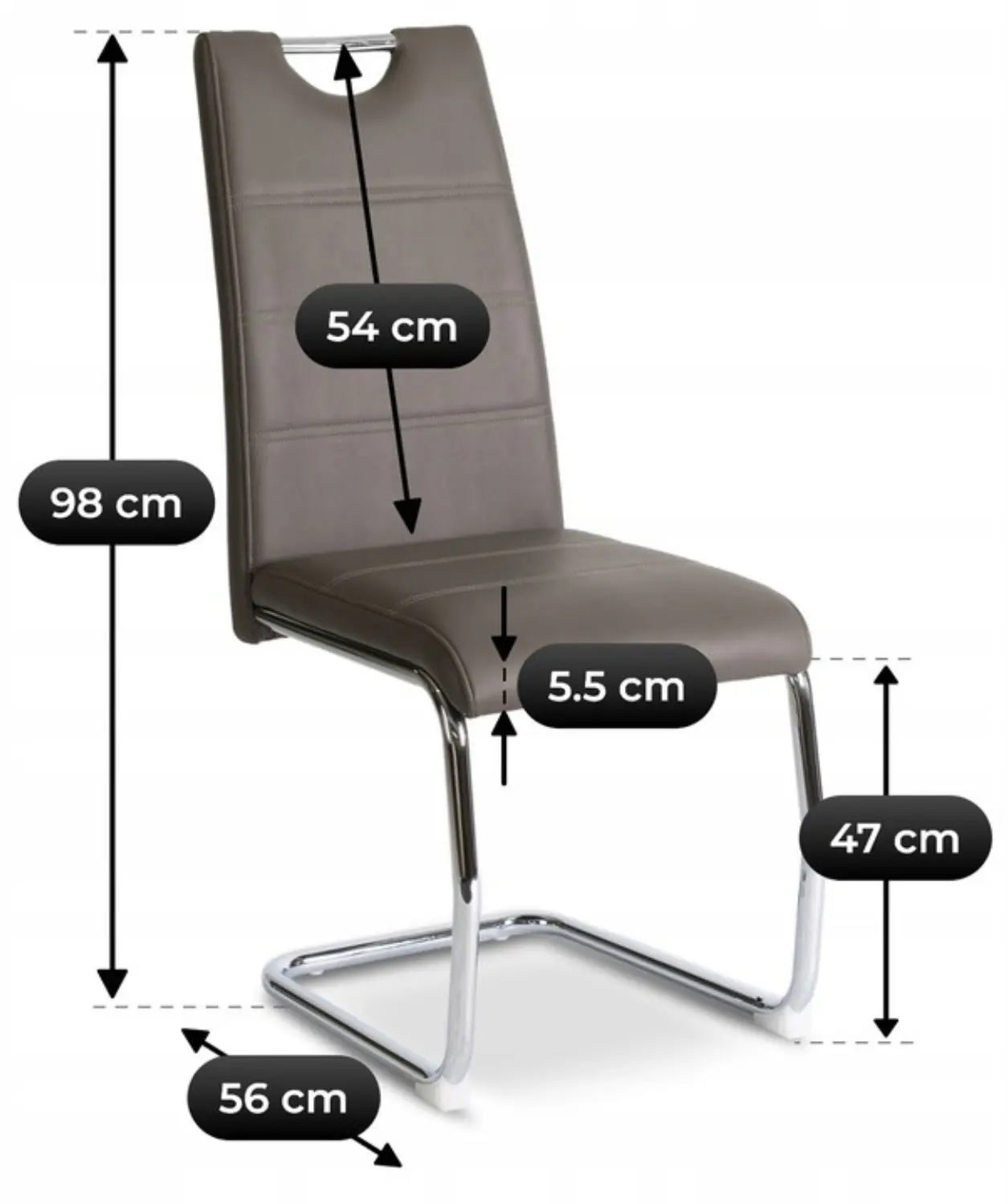 Стул Mebel Elite Lopez (Grey/Chrome) - 6
