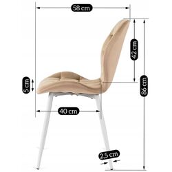 Стул Mebel Elite Lucky (Beige/White) Thumb
