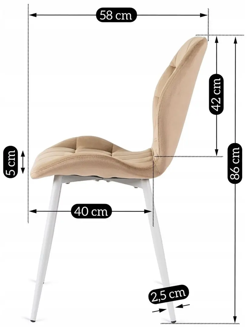 Стул Mebel Elite Lucky (Beige/White)