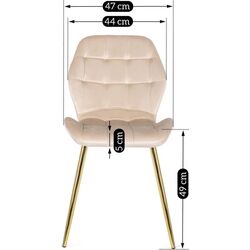 Стул Mebel Elite Lucky (Cream/Golden) Thumb