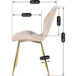 Стул Mebel Elite Lucky (Cream/Golden) Thumb