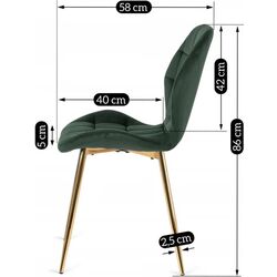 Scaun Mebel Elite Lucky (Green/Golden) Thumb