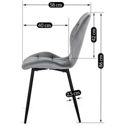 Scaun Mebel Elite Lucky (Grey/Black) Thumb