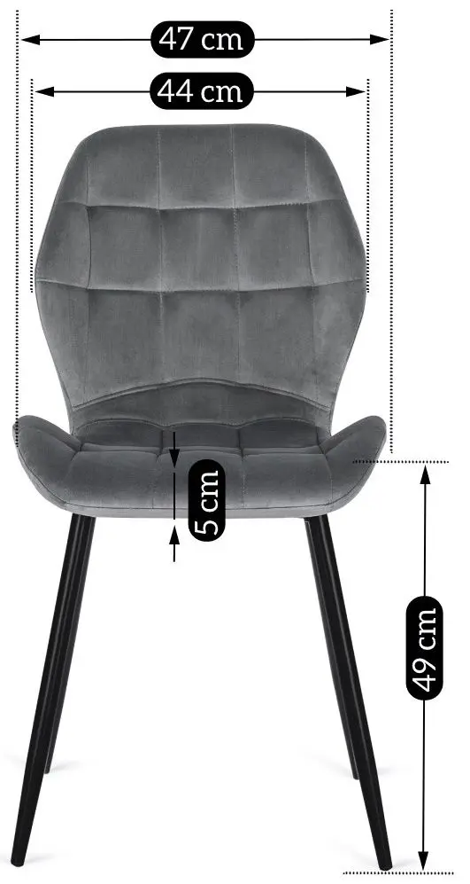 Scaun Mebel Elite Lucky (Grey/Black)