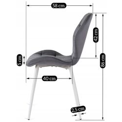 Стул Mebel Elite Lucky (Grey/White) Thumb