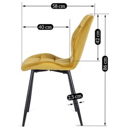 Scaun Mebel Elite Lucky (Yellow/Black) Thumb