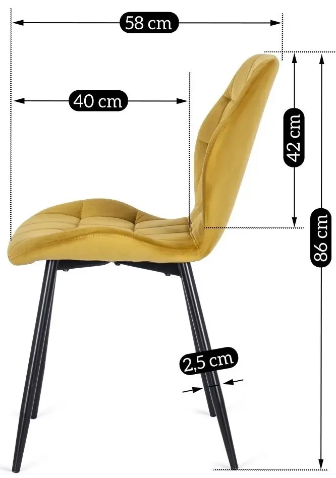Scaun Mebel Elite Lucky (Yellow/Black)
