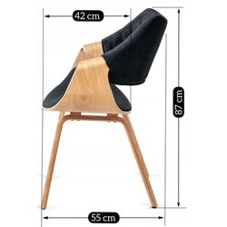 Scaun Mebel Elite Luise (Black/Craft Oak Golden) Thumb