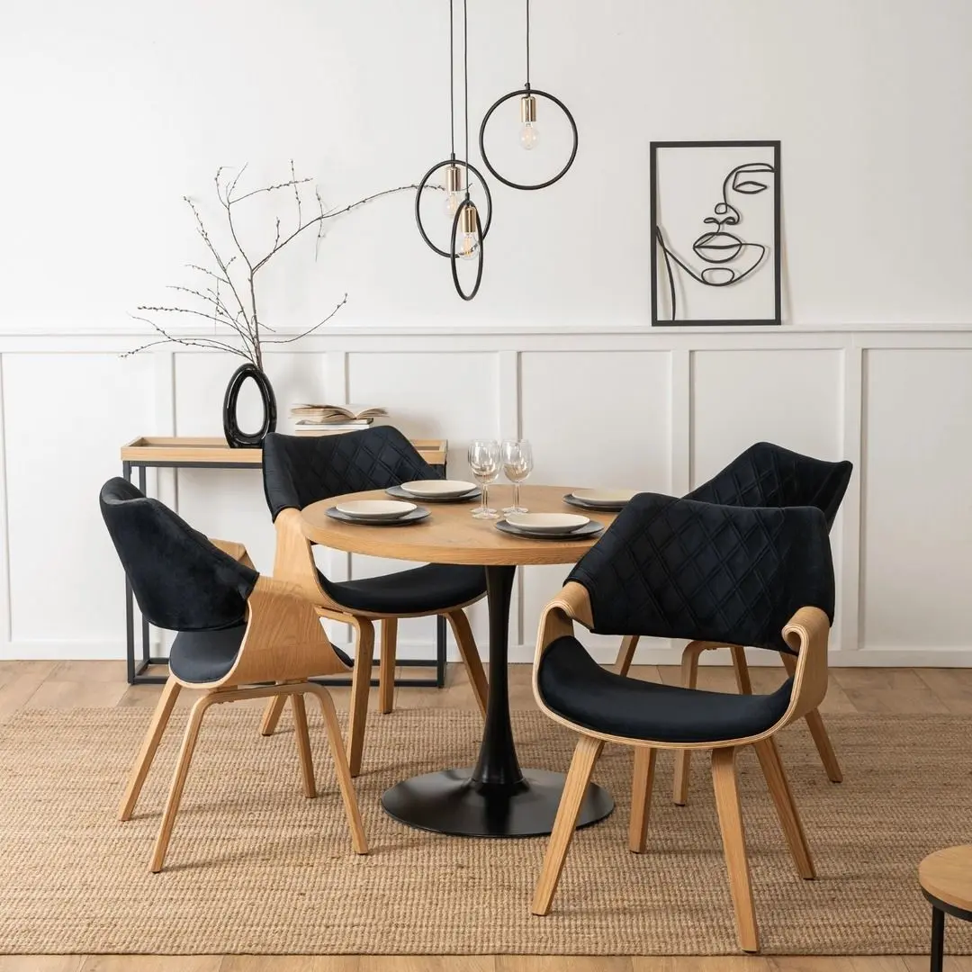 Scaun Mebel Elite Luise (Black/Craft Oak Golden) - 7