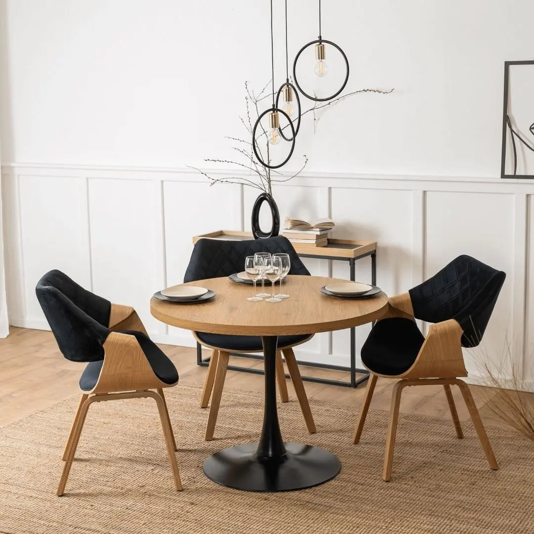 Scaun Mebel Elite Luise (Black/Craft Oak Golden) - 9